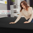 thumbnail image 4 of Lux Decor Collection Luxury 1800 Thread Count Black Solid Microfiber Deep Pocket Fitted Sheets, King, 4 of 5