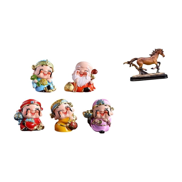 Figuras de Dios de , Figura de Escritorio, Dibujos Animados, Regalo de Feng Shui, Linda Estatua de Riqueza, Escultura en Miniatura de Resina