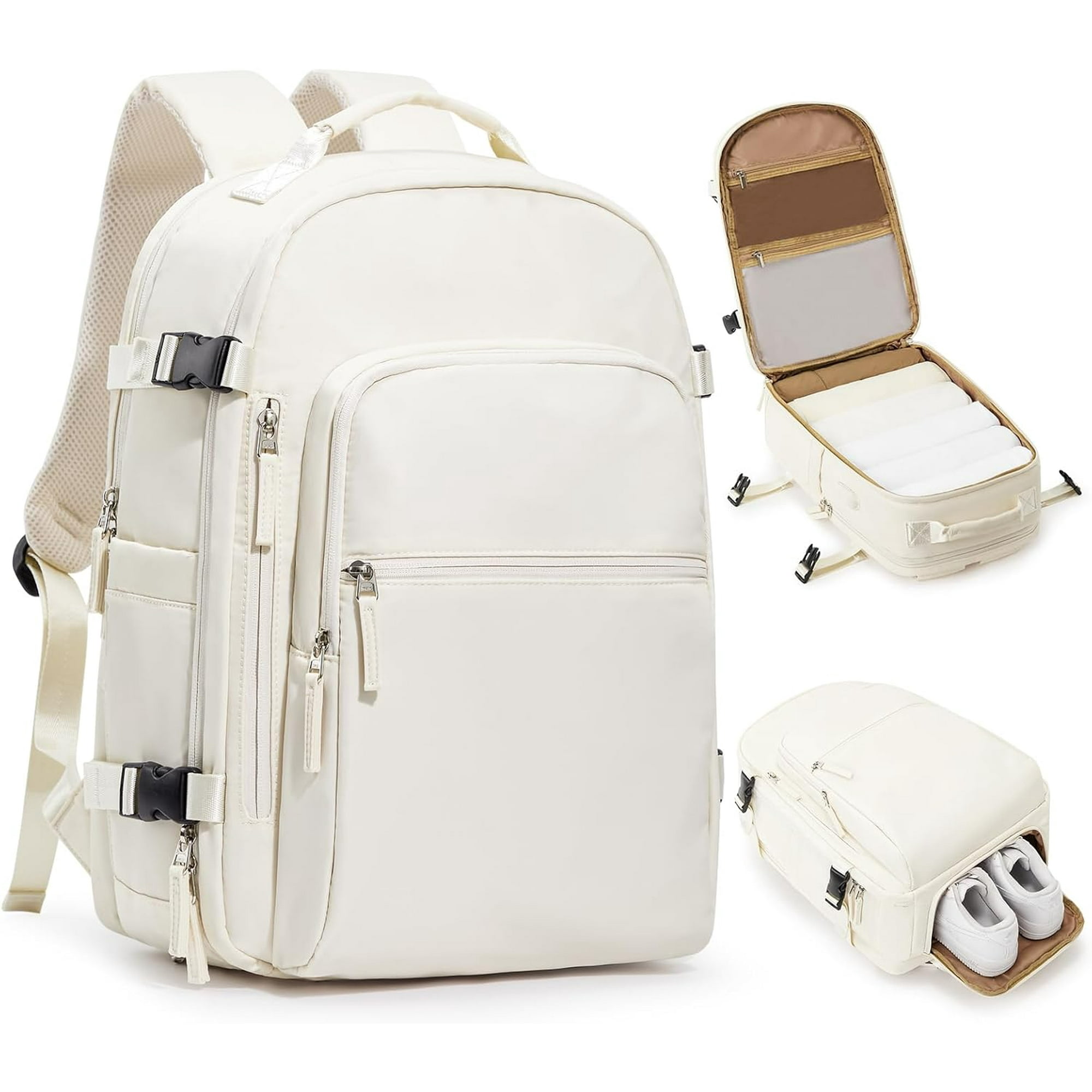 inch travel bag personal belongings bag beige 18x14x8 inch travel