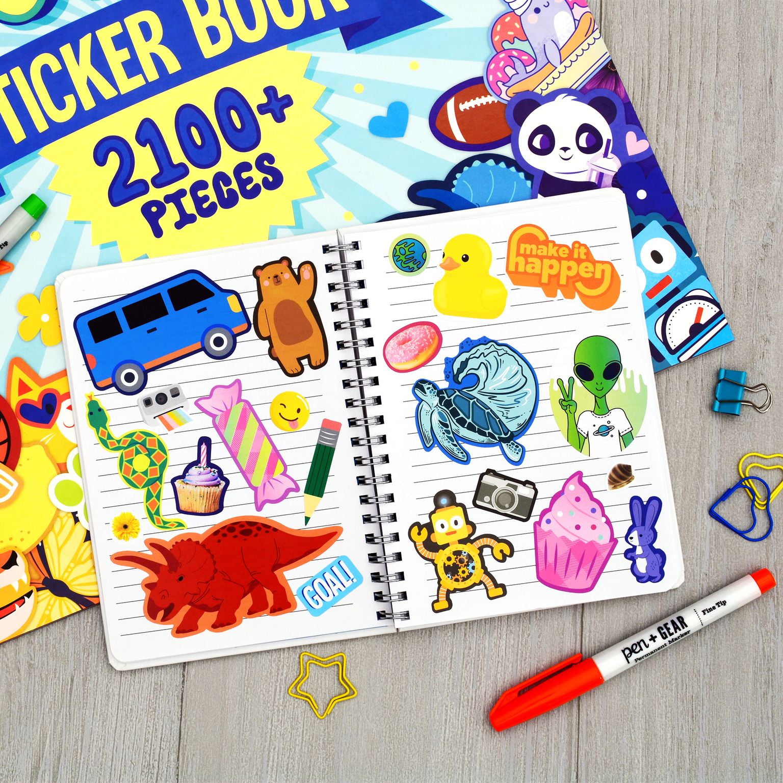 Pen+Gear Jumbo Sticker Book, Super Star Edition, 2100+ Stickers