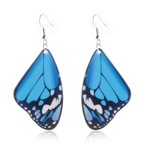 DESIGNICE 2026 New 4Pair Earrings for Women,Exaggerated Butterfly Design Statement Earrings for Women,Unique Bold Dangle Earrings for Women,Blue