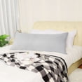 thumbnail image 3 of Unique Bargains 2 Pack Microfiber Body Pillow Covers Light Gray 20"x72", 3 of 8