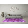 thumbnail image 3 of Ahgly Company Indoor Round Persian Purple Traditional Area Rugs, 5' Round, 3 of 4
