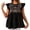 Black, variant on Trendy Textured Top for Women Embroidery Detail Pleated Long Sleeve Loose Flowy Blouse with Decorative Button Trim for Vacation Party Hiking, Red, 2XL