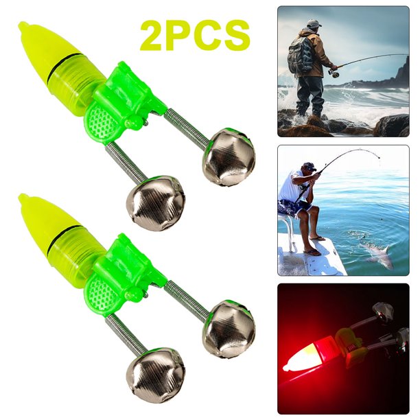 DQrwqpou 20 Piezas Indicador Anillo Campanas Con Alarma Mordedura Caña Pescar Nocturna (verde Claro)