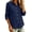 Blue, variant on AKOEE Cotton Button Down Shirts for Women Long Sleeve Dressy Casual Lapel Blouses Plus Size Curved Hem Fall Tops (2XL, Light Blue)