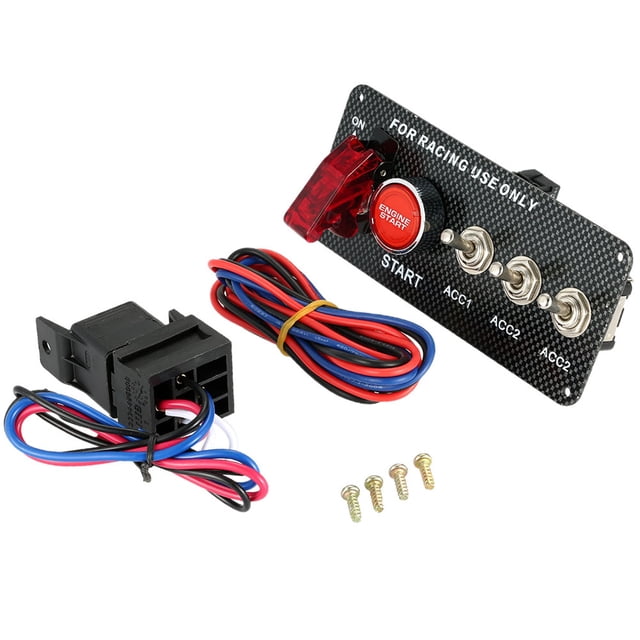 Racing Style Car 12V Interruptor de encendido Botón de arranque del motor