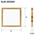 thumbnail image 3 of Luxrite 9 Inch Square LED Flush Mount Light, 18W 1250LM, 5CCT 2700K-5000K, Dimmable - Brass 4-Pack, 3 of 7