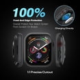 thumbnail image 3 of KOMI Screen Case Compatible with Apple Watch, Waterproof Full Coverage Hard PC Bumper Protective Cover Built in HD Tempered Glass Screen Protector Compatible with Apple Watch 44mm, 3 of 7