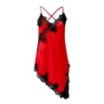 thumbnail image 6 of Lace Camisole Tops for Women Y2k V Neck Spaghetti Strap Asymmetrical Hem Cami Tank Tops Going out Tops Summer Outfits, 6 of 6