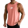 thumbnail image 2 of Bovxnpu Men's Tank Top Workout Gym Athletic Tee Men's Sleeveless Crew Neck Mesh Athletic Tank Top Comfy Tops, 2 of 5