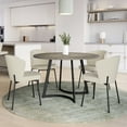 thumbnail image 5 of Amisco Camilla Dining Chair - Cream Bouclé Polyester / Black Metal, 5 of 9
