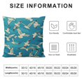 thumbnail image 5 of Bird Print Throw Pillow Cushion Case, Pattern of Continuing Seagulls Flying Over The Sea, Decorative Square Accent Pillow Cover,  Sea Blue Charcoal Grey, 5 of 5