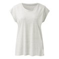 thumbnail image 4 of WTXUE Tank Tops Sleeveless, Scoop Neck Cotton Women Cap Sleeve Summer V-Neck Shirts Loose Blouse Solid Casual Tops for Women White M, 4 of 7