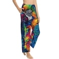 thumbnail image 6 of Salouo Vibrant Rainbow Parrot Fantasy Print Women's Pajama Pants Casual Loose Sweatpants PJs Flowy Pants Drawstring Palazzo for Women Wide Leg Pants Lounge Pajama -XX-Large, 6 of 8