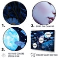 thumbnail image 3 of Designart "Portrait Of Dreamy Moonlit Flower Garden" Wildflowers Floater Framed Canvas Wall Art, 3 of 5