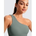 thumbnail image 3 of CRZ YOGA Butterluxe Womens One Shoulder Sports Bra Low Impact Yoga Bras, 3 of 4