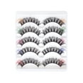 thumbnail image 1 of Unique Bargains 5 Pair 3D Curly Mix Color False Eyelashes for Makeup Colorful, 1 of 4