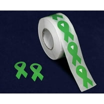 500 Small Green Ribbon Stickers (500 Stickers)