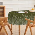 thumbnail image 2 of Spring Summer Tablecloth 60×84 Inch Oval, Wild Flowers Floral Moss Green Washable Seasonal Table Cover for Party Picnic Dinner Decor, 2 of 6