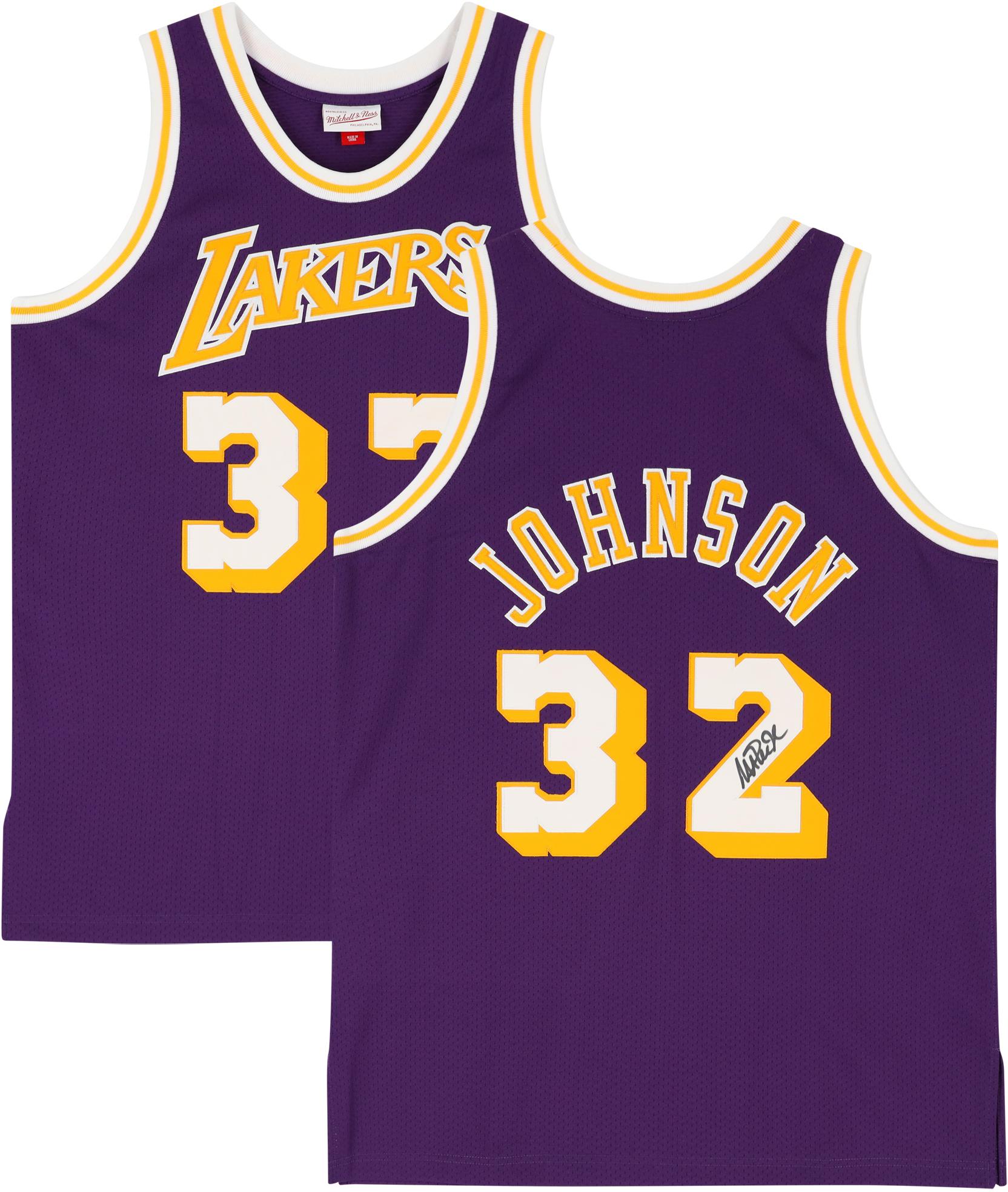Maillot Lakers 1983-84 Signé Kareem Abdul-Jabbar - Swingman Violet, Authentifié Fanatics