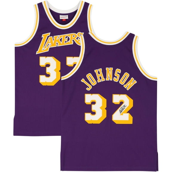 Magic Johnson Los Angeles Lakers Autographed Purple Mitchell & Ness Authentic Jersey - Fanatics Authentic Certified