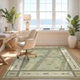 thumbnail image 3 of Design&I 4'x6' Washable Area Rug Vintage Farmhouse Fish Hook Lure Motifs Navigation Fishing Chart for Home Office, Under Desk, Snag-Free Skid-Resistant Medium, 3 of 7