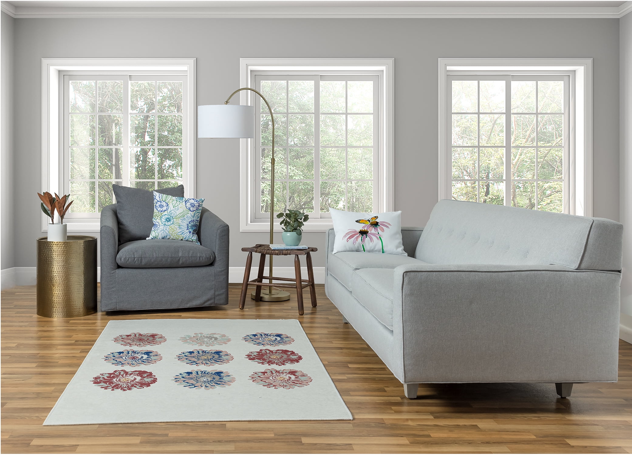 Simply Daisy Happy Hippy Floral Area Rug, 4' x 6'