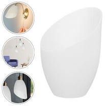 VORCOOL Horseshoe Lampshade Replacement 2Pack White Plastic for Bedside and Desk Lamp 11.8X3.7X3.7in