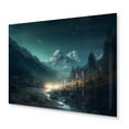 thumbnail image 2 of Designart "Mountain Peaks Beneath the Night Sky" Landscape Mountains Metal Art Print, 2 of 5