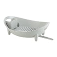 thumbnail image 2 of Escurridor de platos, soporte para escurridor de cocina, base antideslizante con salida de agua para platos, Gris, 2 of 9