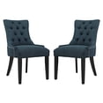 thumbnail image 1 of Modern Contemporary Urban Design Kitchen Room Dining Chair ( Set of 2), Navy Blue, Fabric Wood, 1 of 5