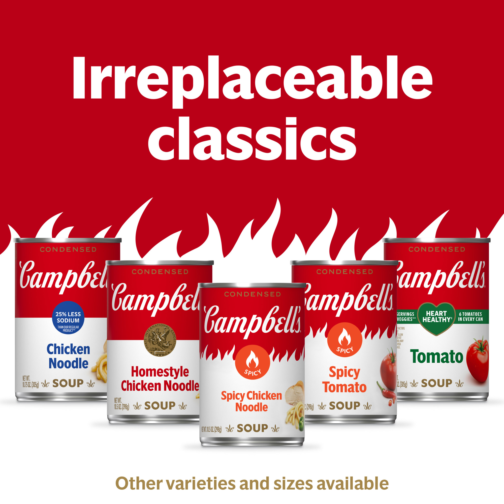 (12 pack) Campbell’s Condensed Spicy Chicken Noodle Soup, 10.5 oz Can