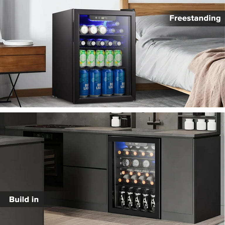 100-Can Beverage Refrigerator with Double Glass Door, Energy 100-Can Beverage Refrigerator with Double Glass Door, Energy