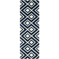 thumbnail image 2 of SAFAVIEH Chatham Eric Geometric Wool Runner Rug, Dark Blue/Ivory, 2'3" x 7', 2 of 8