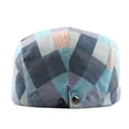 thumbnail image 4 of Mens Adjustable Colorful Striped Plaid Ivy Newsboy Cabbie Gatsby Golf Beret Flat Cotton Hat Thin Cap, 4 of 8