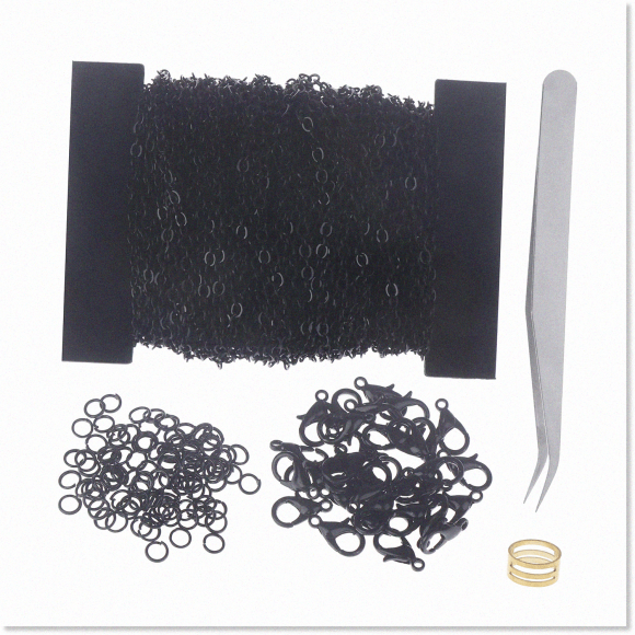 39ft Stainless Steel DIY Necklace Chains with 30Pcs Lobster Clasps & 100Pcs Jump Rings - Durable & Stylish for Jewelry Making
