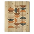 thumbnail image 3 of Designart 'Abstract Moon and Sun In Orange and Blue' Modern Print on Natural Pine Wood, 3 of 5