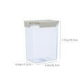 thumbnail image 3 of Qaailabf Push-Button Airtight Food Storage Container | Plastic Grain Dispenser Jar | Transparent 3.3L Canister | Space-Saving Stackable Design | White | 27.7x16.3x11.3cm, 3 of 8
