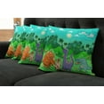 thumbnail image 2 of Ambesonne Cartoon Throw Pillow Cover 4 Pack, Funny Dinosaurs, 18", Multicolor, 2 of 6
