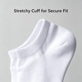 thumbnail image 7 of TELOLY 5Pairs Ankle Socks Men,Cotton-Poly Blend Athletic Socks,One Size Fits Most Mens No Show Socks,White3, 7 of 7