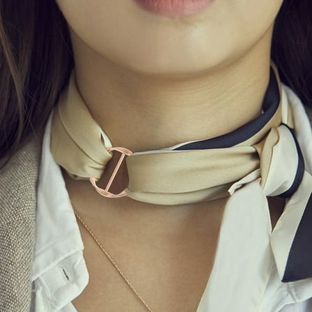 HOOWIFFY 5Pcs Metal Garment Ring T Fastener Round Clothing Buckle For Women Chic Clip