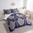 thumbnail image 3 of Homewish Bohemian Mandala Bedding Comforter Set 7-Piece for Teens Boys Girls,Hippie Floral Flower King Bedding Sets,Exotic Style Ultra Soft Bed Sheets,Ultra Soft Home Decor,Reversible, 3 of 8