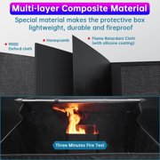 ATOMSTACK Enclosure for La/ser Engraver with 2m Exhaust Pipe, Foldable Fireproof Protective Cover for La/ser Engraving Machine, Isolating Smoke, Odor and Dust, for Most Cutter, 760 * 740 * 420mm