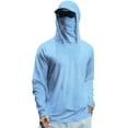 thumbnail image 2 of Fabrcox Mens Hooded Rash Guard with Mask Quick Drying Long Sleeve Mens Sun Protection Shirt Spring Athletic Camping Fishing Shirts for Men, 2 of 4