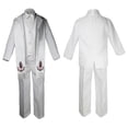 thumbnail image 4 of New Born Baby Boy Teen Christening Baptism Formal White Paisley Suit Silver Gold Maria Guadalupe on Stole SM-20, 4 of 4