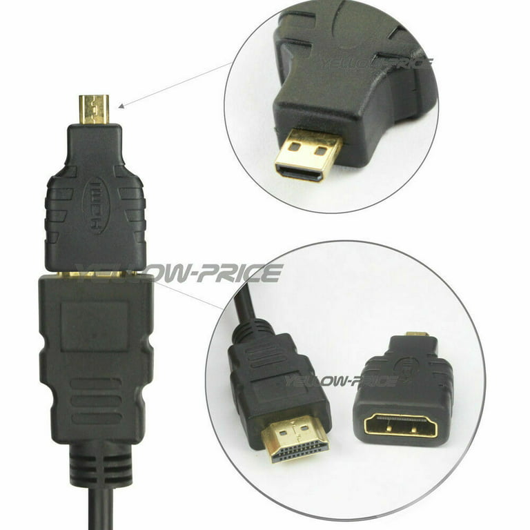 Cable Convertidor Adaptador Micro HDMI a HDMI HD 1.5 Metros Genérica HDMI  Micro
