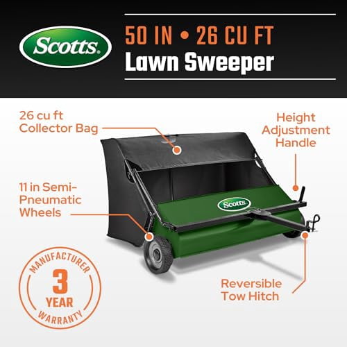 Scotts 50" Lawn Sweeper, 26 cu. ft. Capacity