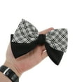 thumbnail image 5 of Unique Bargains 1 Pc Hair Barrettes Fashion Plaid Bow Hair Clip Black White, 5 of 5