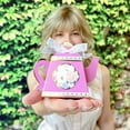 Kate Aspen Vintage Floral Tea Pot Shaped Tea Party Favor Boxes (Set of
